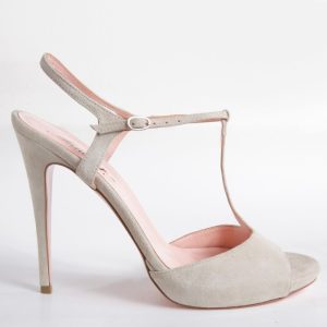 ANNA F. – Sandalo in Camoscio Sabbia con Tacco a Spillo 12 cm