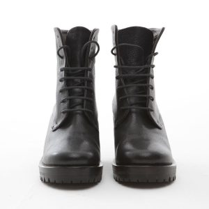 SETTIMA – Stivaletto Donna Pelle Nero Stringato