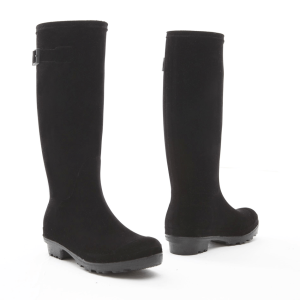 TOSCA BLU – Stivale Alto Donna Nero Scamosciato con Tacco Basso