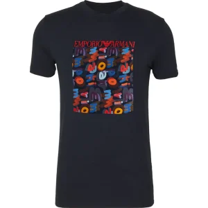 T shirt - Emporio Armani - navy color