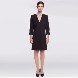 LIU JO – Abito Nero Elegante con Dettaglio Catena (M)