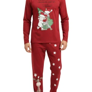 pj set - happy people - christmas  red