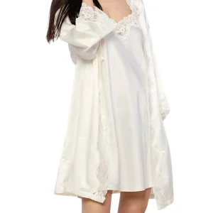 kimono sposa - Lauren Ralph Lauren - raso e pizzo