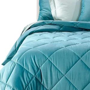 trapunta - Caleffi - matrimoniale - velluto anice