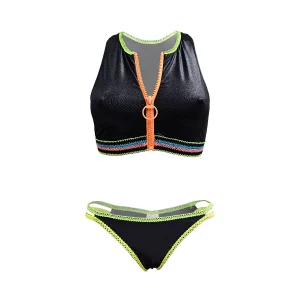 bikini - Agogoa by Pin up stars -  zip profili fluo