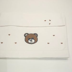 Set  composto da lenzuolino + federa Ricamato a Mano