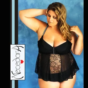 BABYDOLL CURVY PUSH UP MECEDORA LINGERIE TONIGHT STRASS
