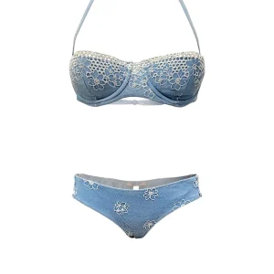 bikini - Ermanno Scervino - denim macramè