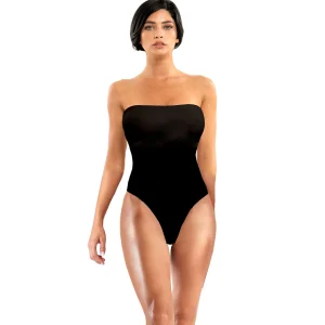 Body in microfibra steccato VERTIGO - CHIUSURA A CORSETTO