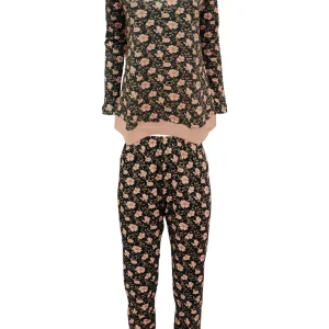 pigiama - donna - caldo cotone - stampa fiori