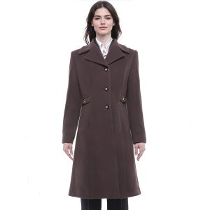 ICA – Cappotto Invernale Donna Elegante in Lana e Cashmere – Marrone Moro