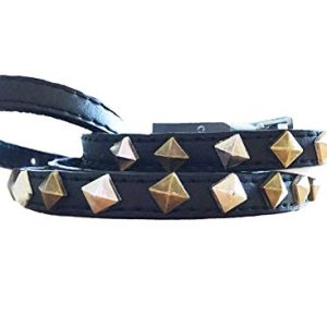 CARPISA – Cintura Sottile Nera con Borchie in Metallo – 117 cm