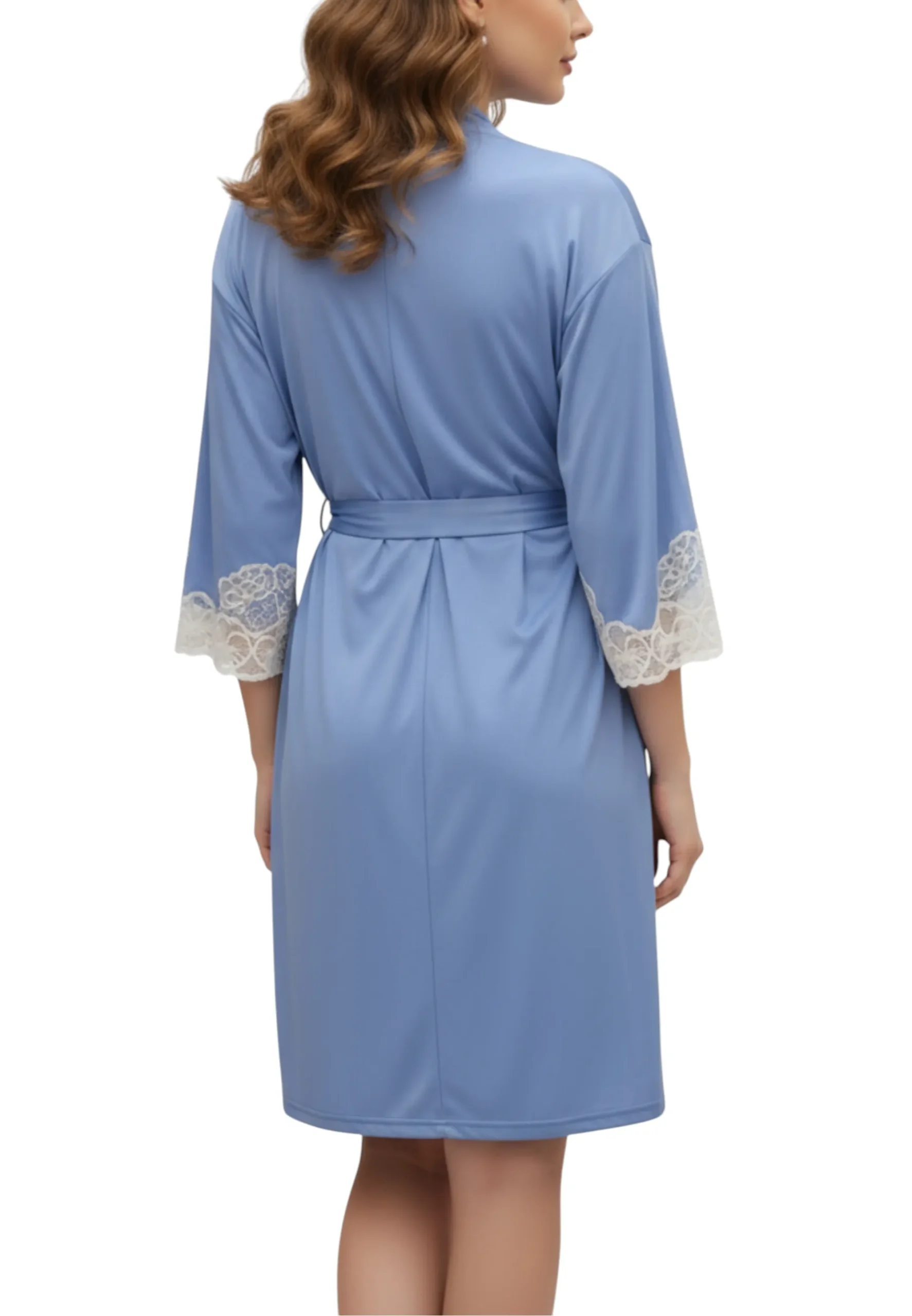 Vestaglia Kimono - Donna - Pizzo - immagine 3