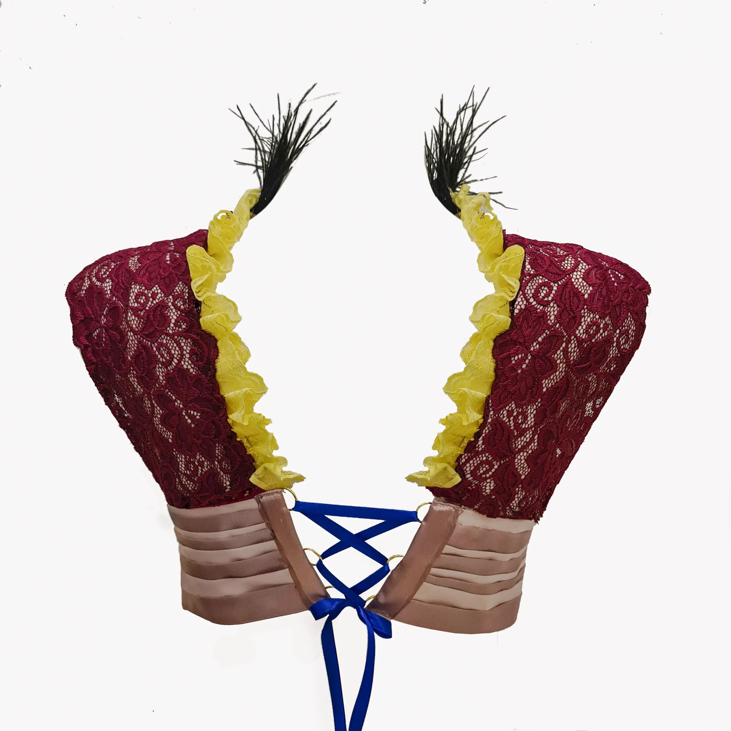 SUPERBA. Corpetto plissettato con piume - immagine 4