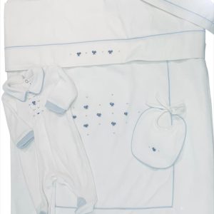 Coordinato Teto e Tatta in ciniglia con ricami a mano