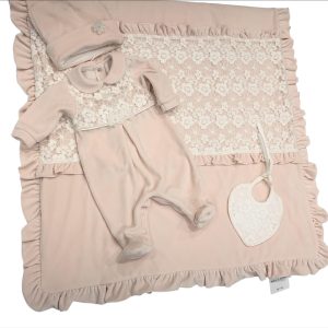 Coordinato Teto e Tatta in ciniglia con pizzo