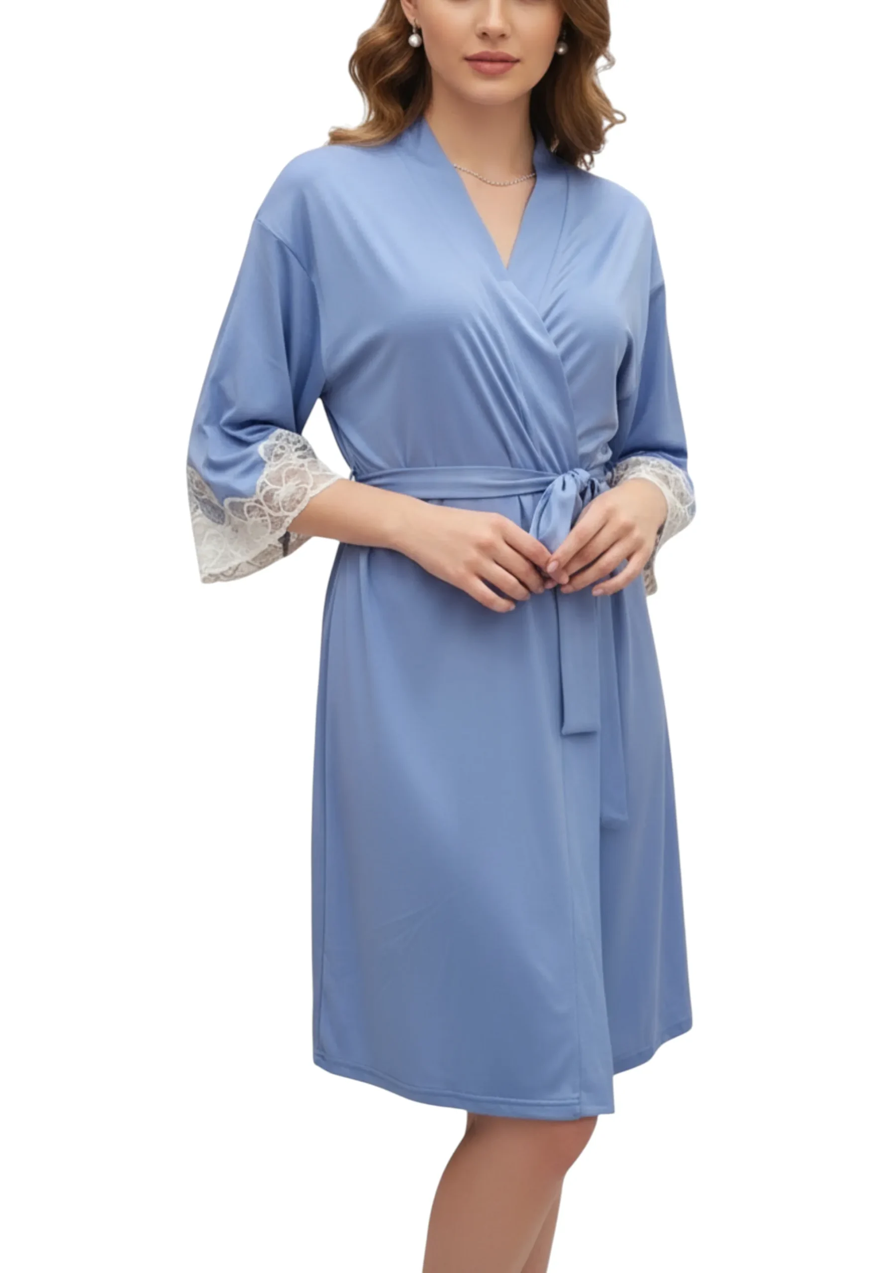 Vestaglia Kimono - Donna - Pizzo - immagine 2