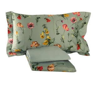 set lenzuola copriletto - Mirabello  - poppies
