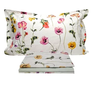 set lenzuola copriletto - Mirabello  - poppies