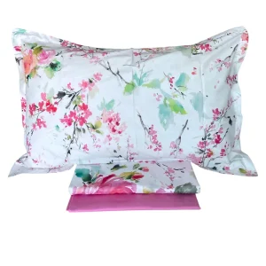 set lenzuola copriletto - Mirabello  - rami di rose