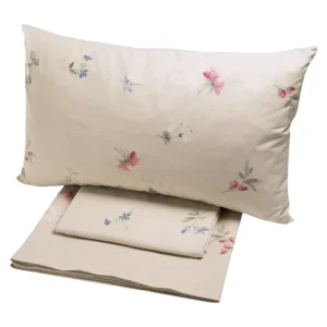 completo lenzuola - Caleffi - matrimoniale flora ouro cotone