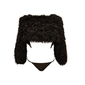 TOP TEDDY MECEDORA LINGERIE - BLACK BUTTERFLY