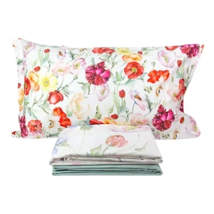 set lenzuola copriletto - Mirabello  - Summer poppies Clet