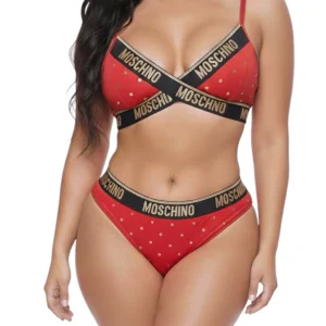 set - moschino - red - gold fashion kit