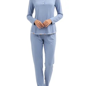 Pj set - Donna - Blue Satin