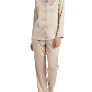 Pigiama raso - Donna - Classic Satin tortora