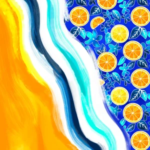 Telo Mare microfibra - Lemon Blu