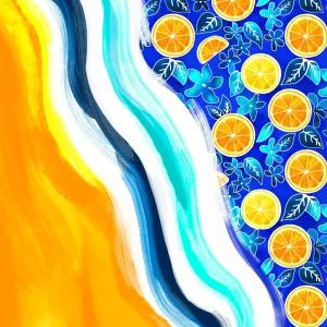 Telo Mare microfibra - Lemon Blu