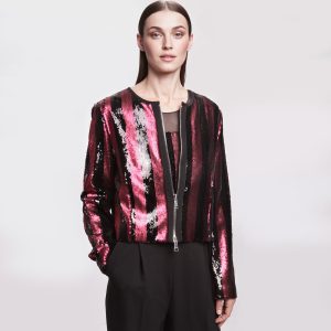 BEATRICE B – Giacchino Donna in Paillettes Multicolor con Zip