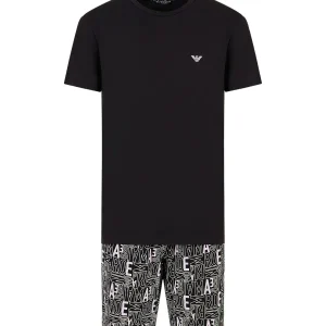 pj set - Emporio Armani - logo bold all over